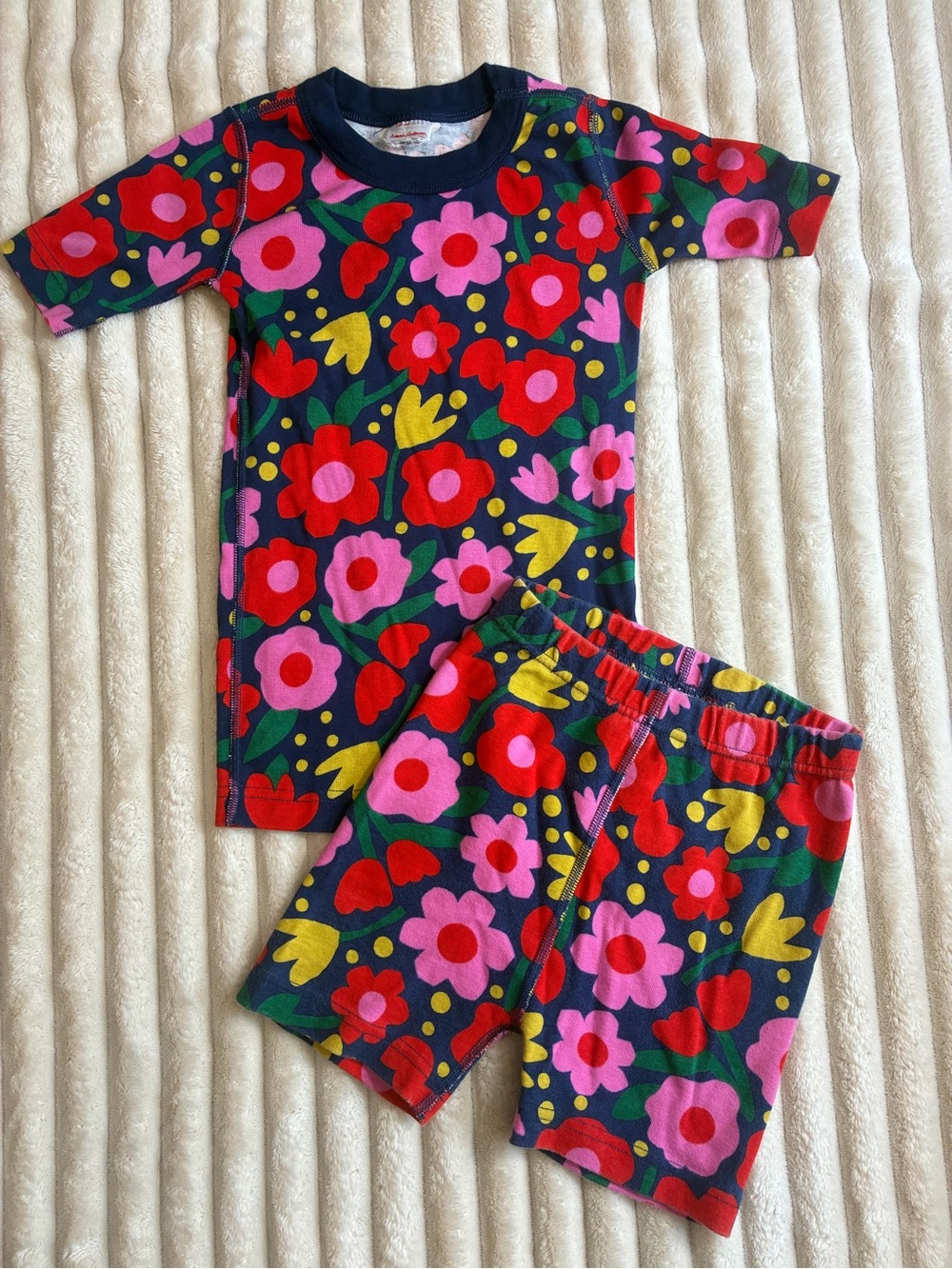 Hanna Andersson Girls 2-Piece Pajama Set | Size 6–7 | Floral |
